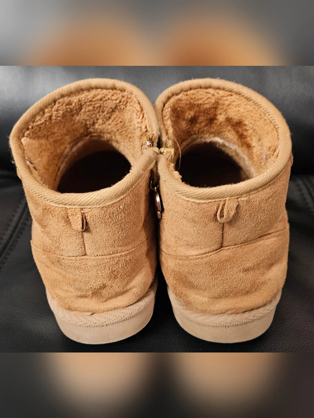 Alpine fox Kids Cozy Suede-Look Ankle Boots in Brown